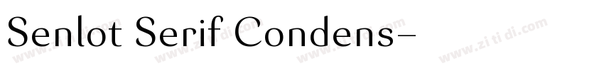 Senlot Serif Condens字体转换